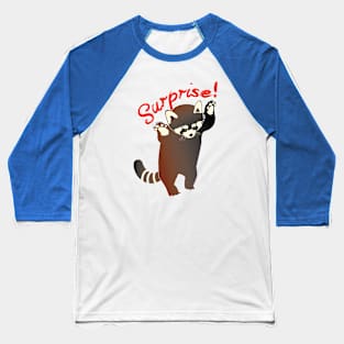 Red Panda Surprise Baseball T-Shirt